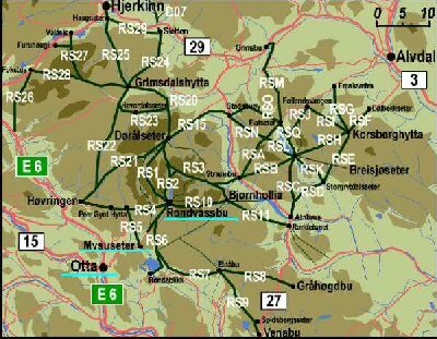 rondane,map